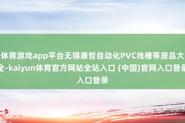 体育游戏app平台无锡康哲自动化PVC线槽等居品大全-kaiyun体育官方网站全站入口 (中国)官网入口登录