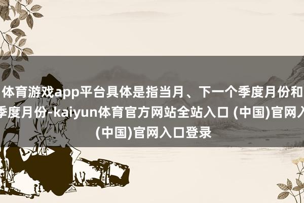 体育游戏app平台具体是指当月、下一个季度月份和下两个季度月份-kaiyun体育官方网站全站入口 (中国)官网入口登录