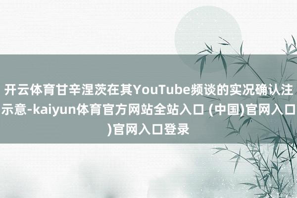 开云体育甘辛涅茨在其YouTube频谈的实况确认注解中示意-kaiyun体育官方网站全站入口 (中国)官网入口登录