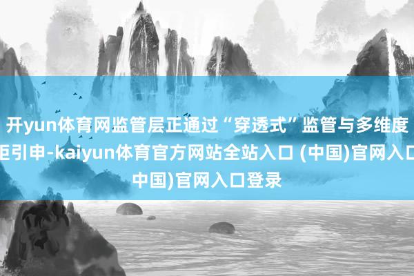 开yun体育网监管层正通过“穿透式”监管与多维度的规矩引申-kaiyun体育官方网站全站入口 (中国)官网入口登录