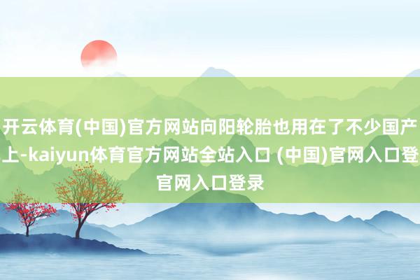 开云体育(中国)官方网站向阳轮胎也用在了不少国产车上-kaiyun体育官方网站全站入口 (中国)官网入口登录