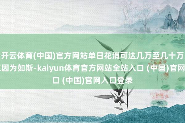 开云体育(中国)官方网站单日花消可达几万至几十万澳元…正因为如斯-kaiyun体育官方网站全站入口 (中国)官网入口登录